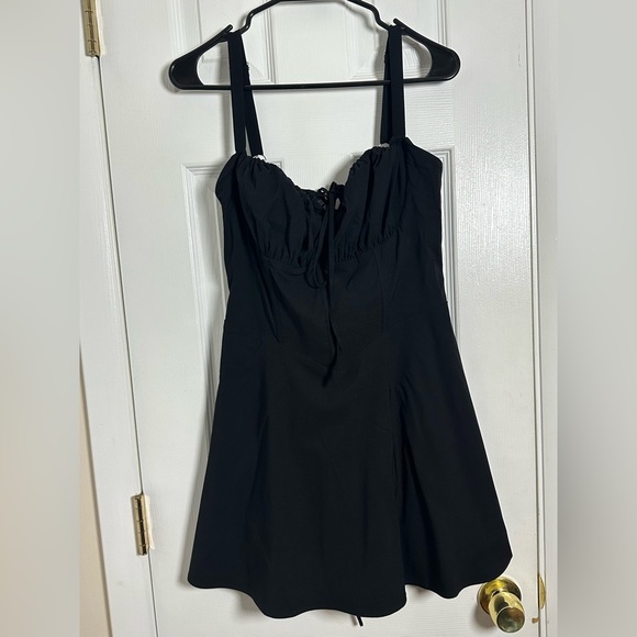 Chic Black Midi Dress Corset Type Size XL - Picture 1 of 7